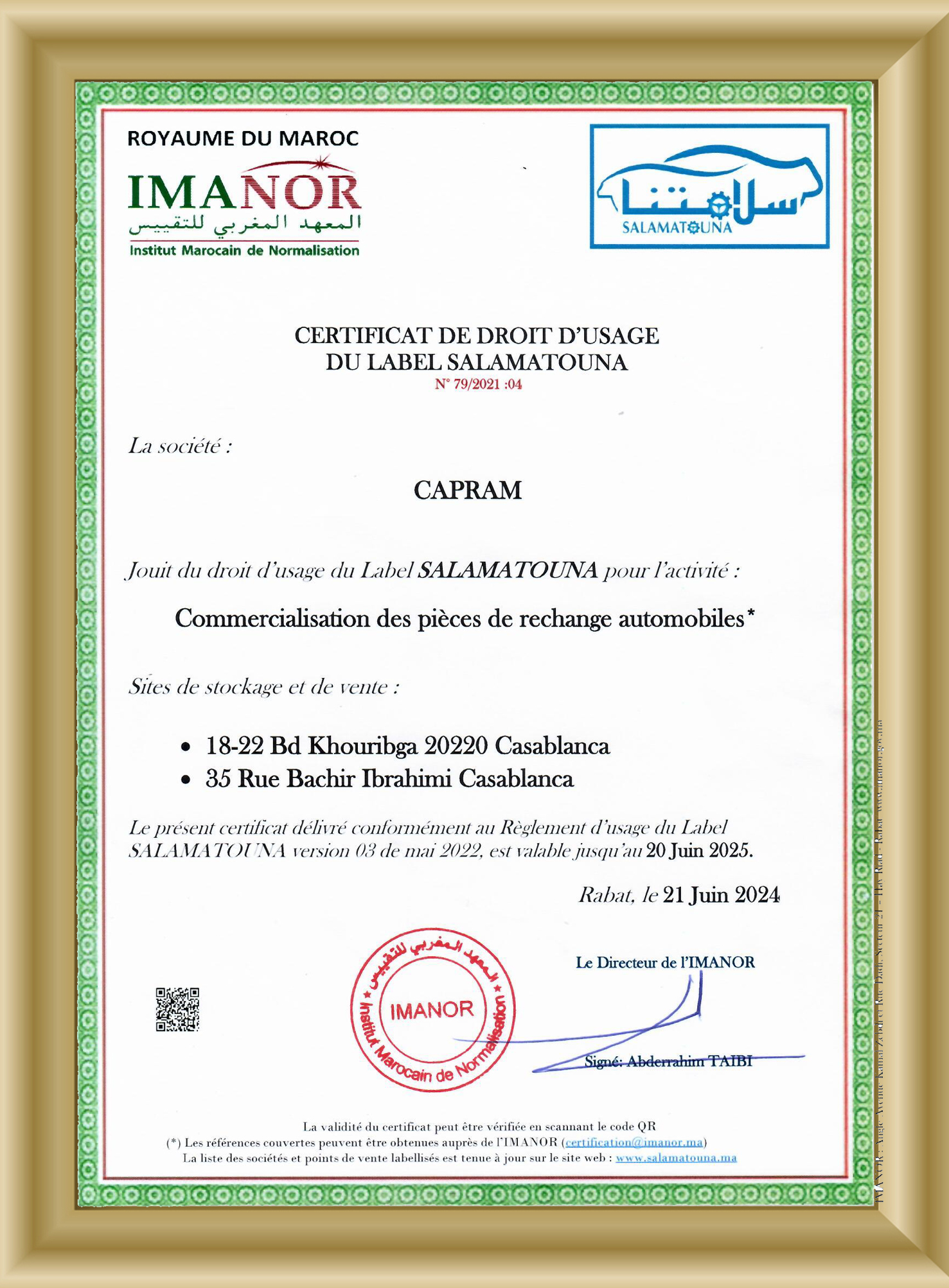 salamaton certif